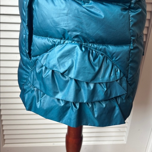 Betsy Johnson | Teal Puffer Jacket with Hood - Picture 13 of 13